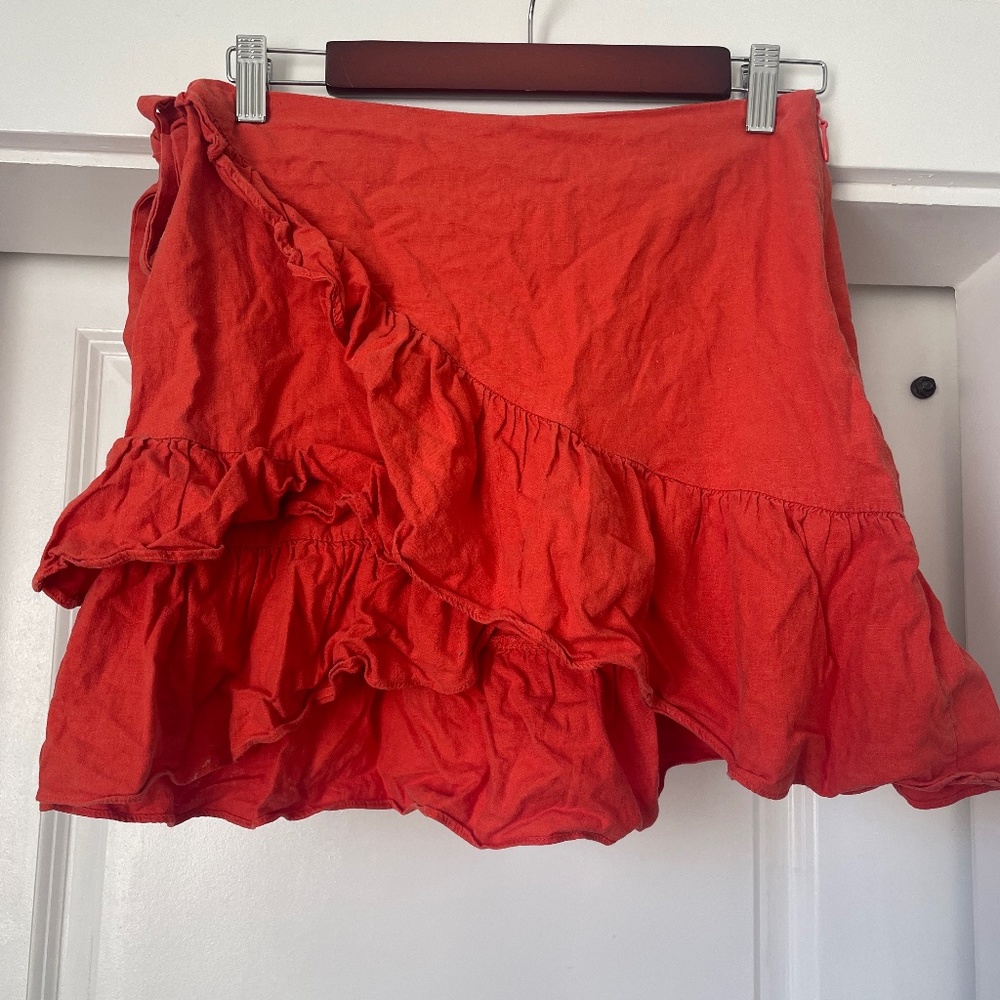 Topshop Linen Skirt